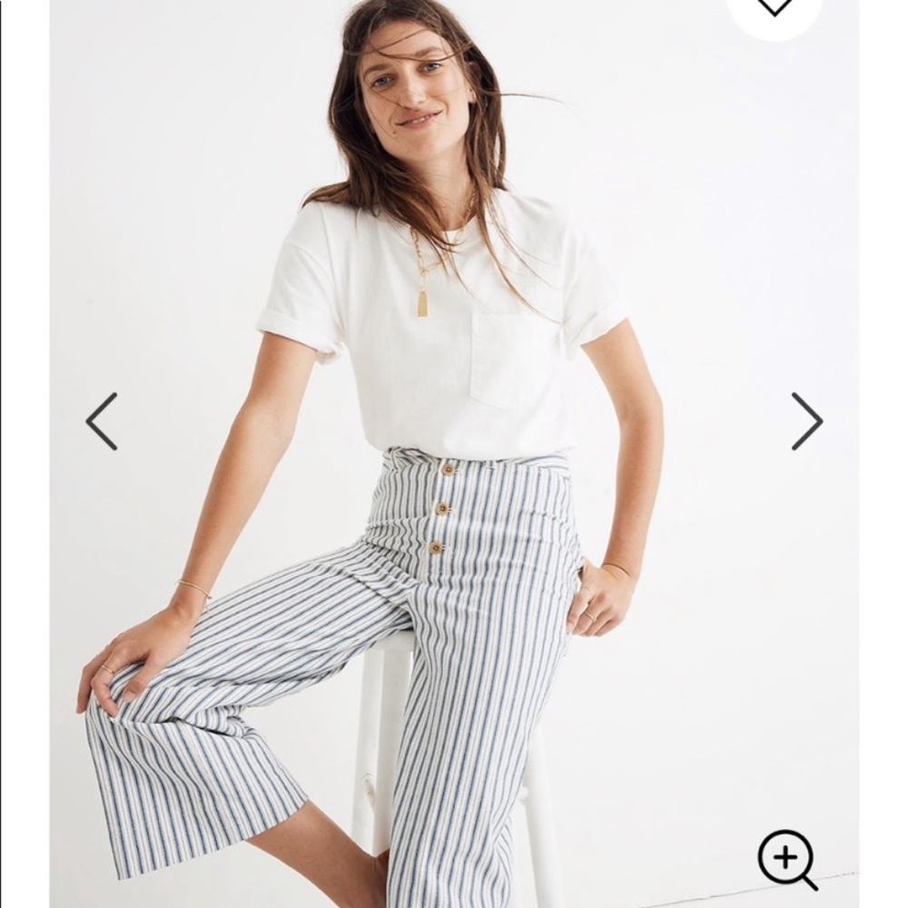 Madewell Emmett wise leg crop pants